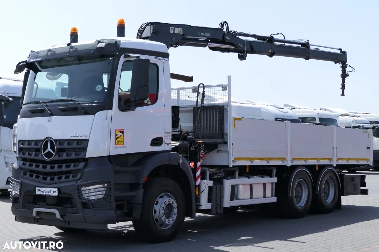Mercedes-Benz AROCS 2633 / 6X4 / 6.55 M BOX + HDS HIAB 144 / RADIOCOMANDĂ / ROTATOR / FURCI - 1