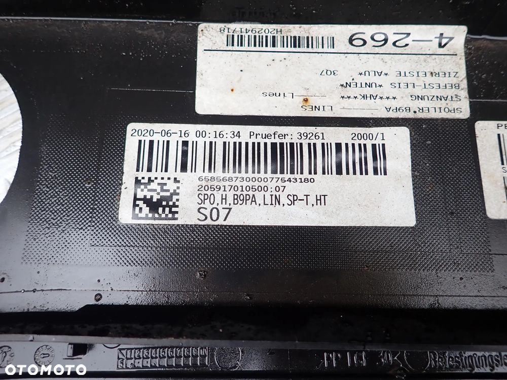 TYLNY ZDERZAK TYŁ AUDI S4 B9 8W9807511S - 5