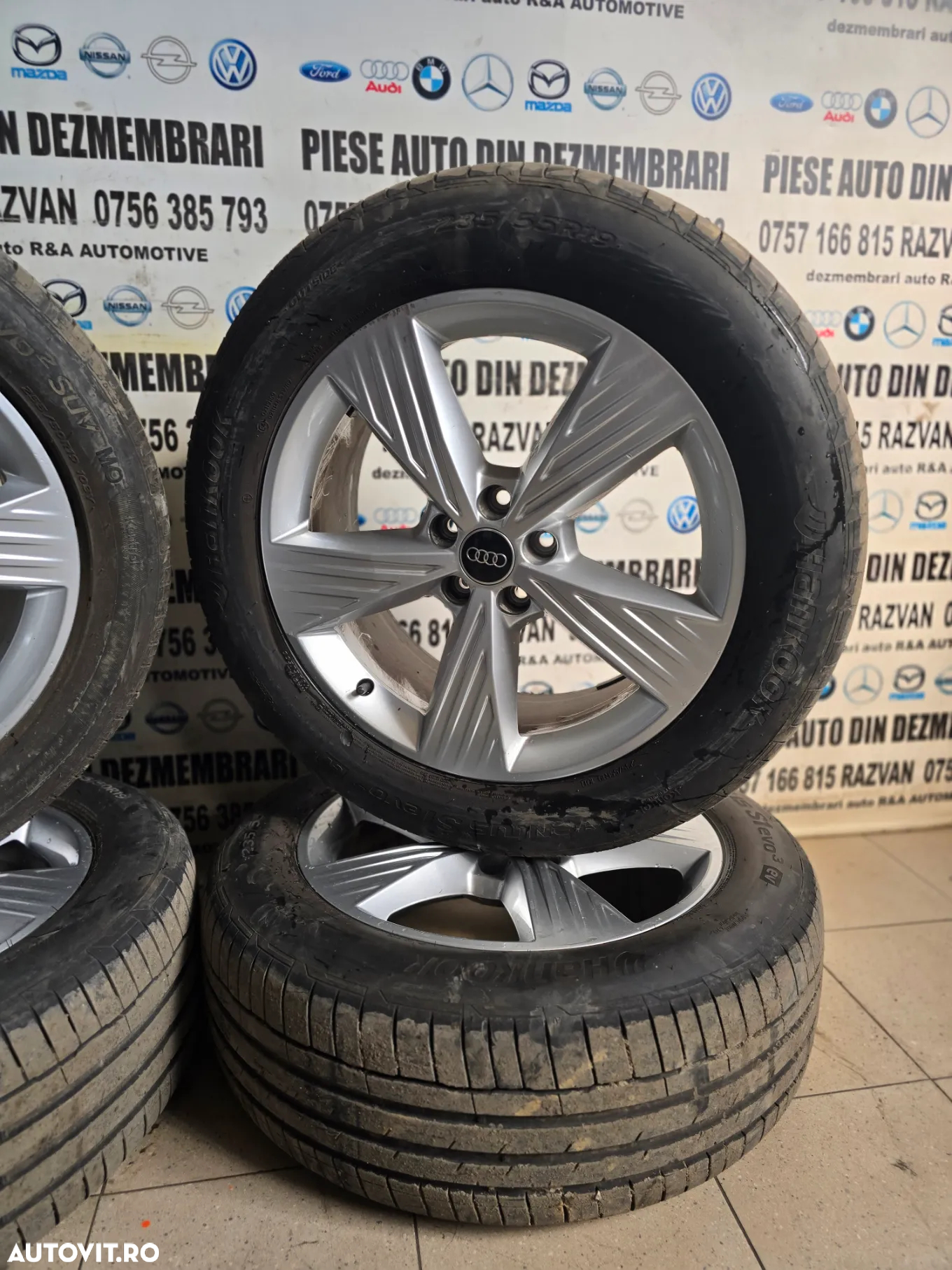 Set Jante Aluminiu R19 2 Dimensiuni Audi Q4 E-Tron 235/55R19 255/50R19 5X112 Anvelope Vara Dot 2023 - 5