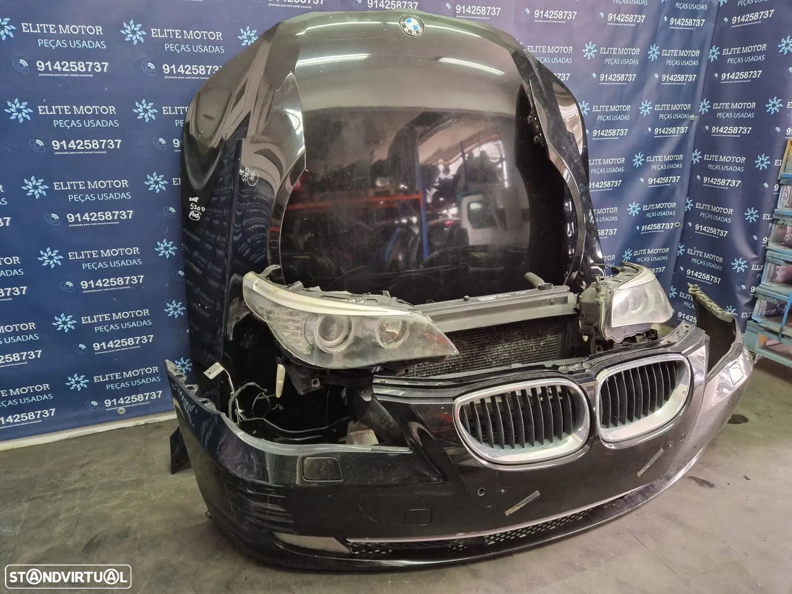 Frente completa usada BMW 520D LCI E60 E61 163CV capot parachoques oticas guardalamas - 1