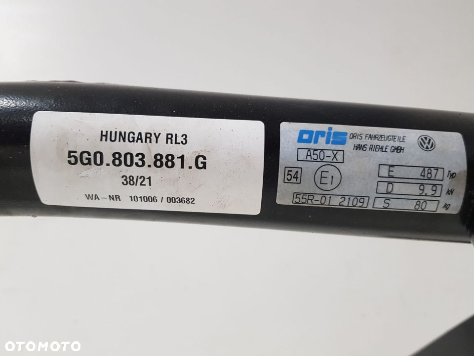 VW GOLF VII 7 HAK HOLOWNICZY 5G0803881G NOWY ORYGINALNY - 6
