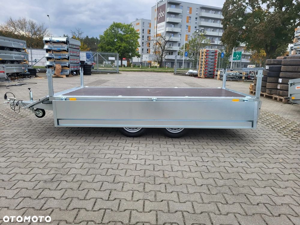 Neptun DOSTAWA! Przyczepa platforma wym. 302x151 SPAWANA! koła pod spodem N7-302 2 kps, wszystkie burty DEMONTOWALNE, lekka kat.B GN273 - 11