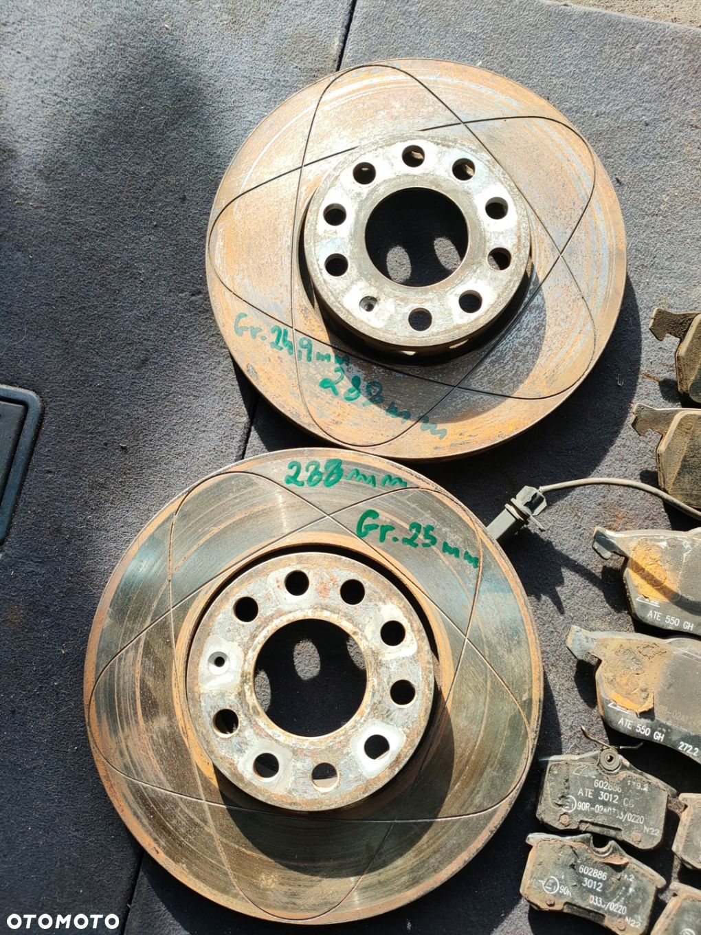 TARCZE PRZÓD  TYŁ ATE Nacinane POWER DISC 288mm/245mm A4 B6 b7 Exeo 500Km - 4
