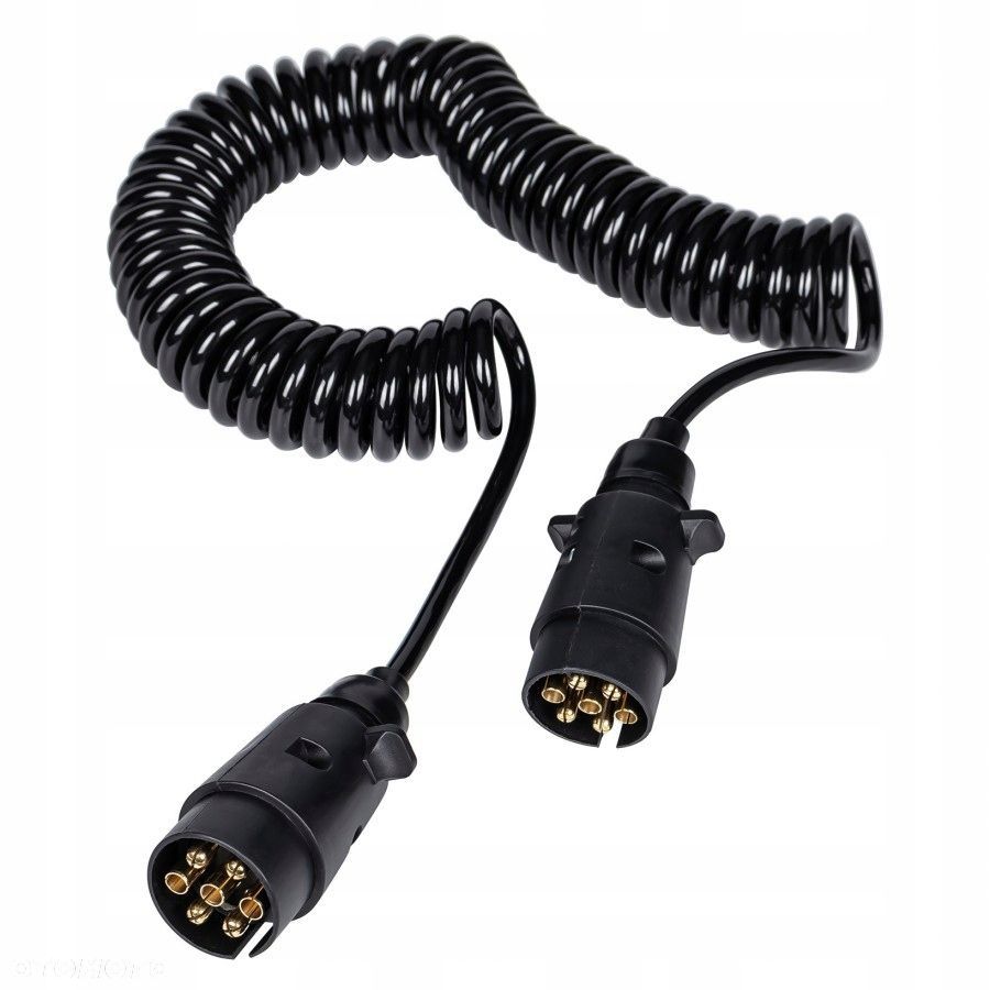 przewód elektryczny spiralny z wtyczkami 12v 5m - 1