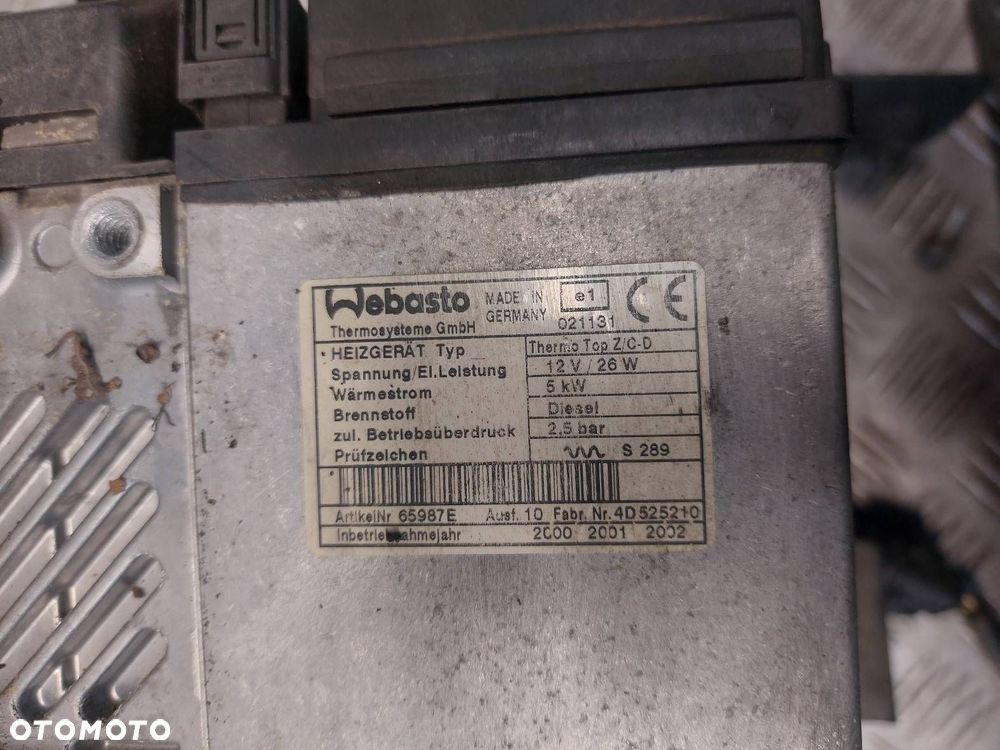 WEBASTO OGRZEWANIE POSTOJOWE FIAT ULYSSE I LIFT 2.0 JTD 65987E 66724A - 4