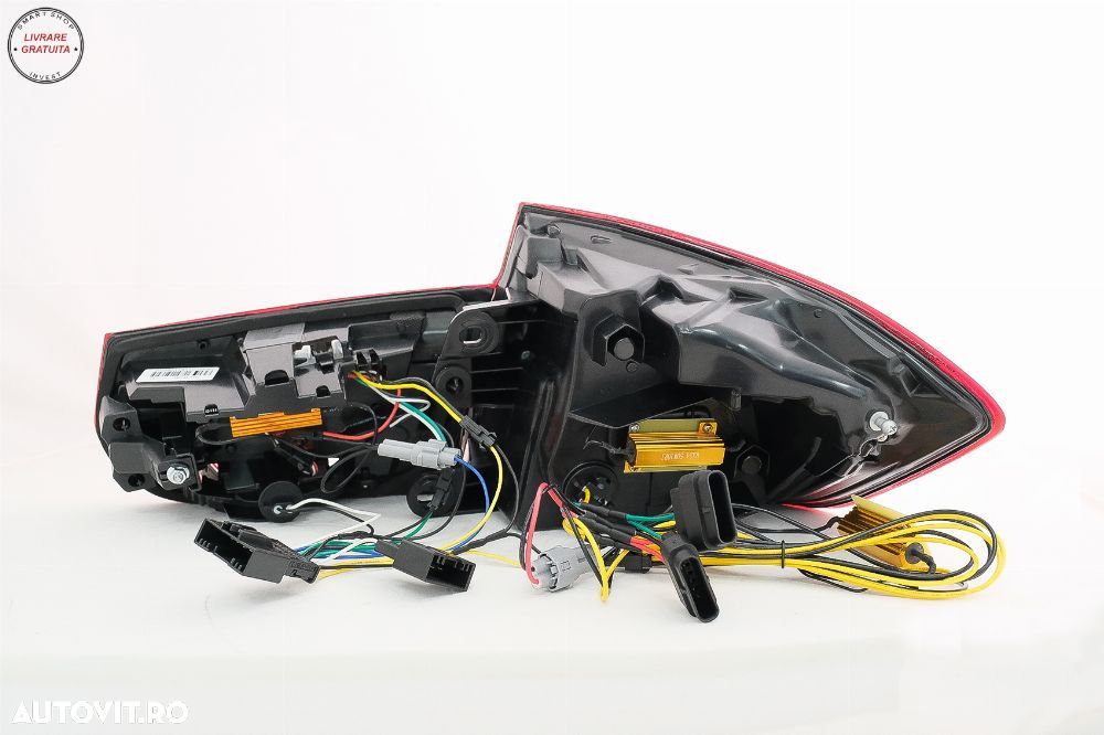Stopuri LED BMW Seria 3 F30 (2011-2019) Rosu Clar LCI Design cu Semnal Dinamic Sec- livrare gratuita - 15