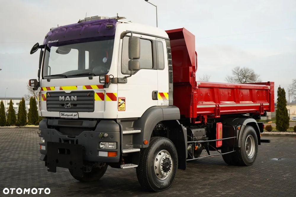 MAN TGA 18.360 / 4X4 / WYWROTKA 2 STRONNA / HYDROKLAPA / HYDROBURTA / CZOŁOWNICA / SPECJALNY / MANUAL - 9
