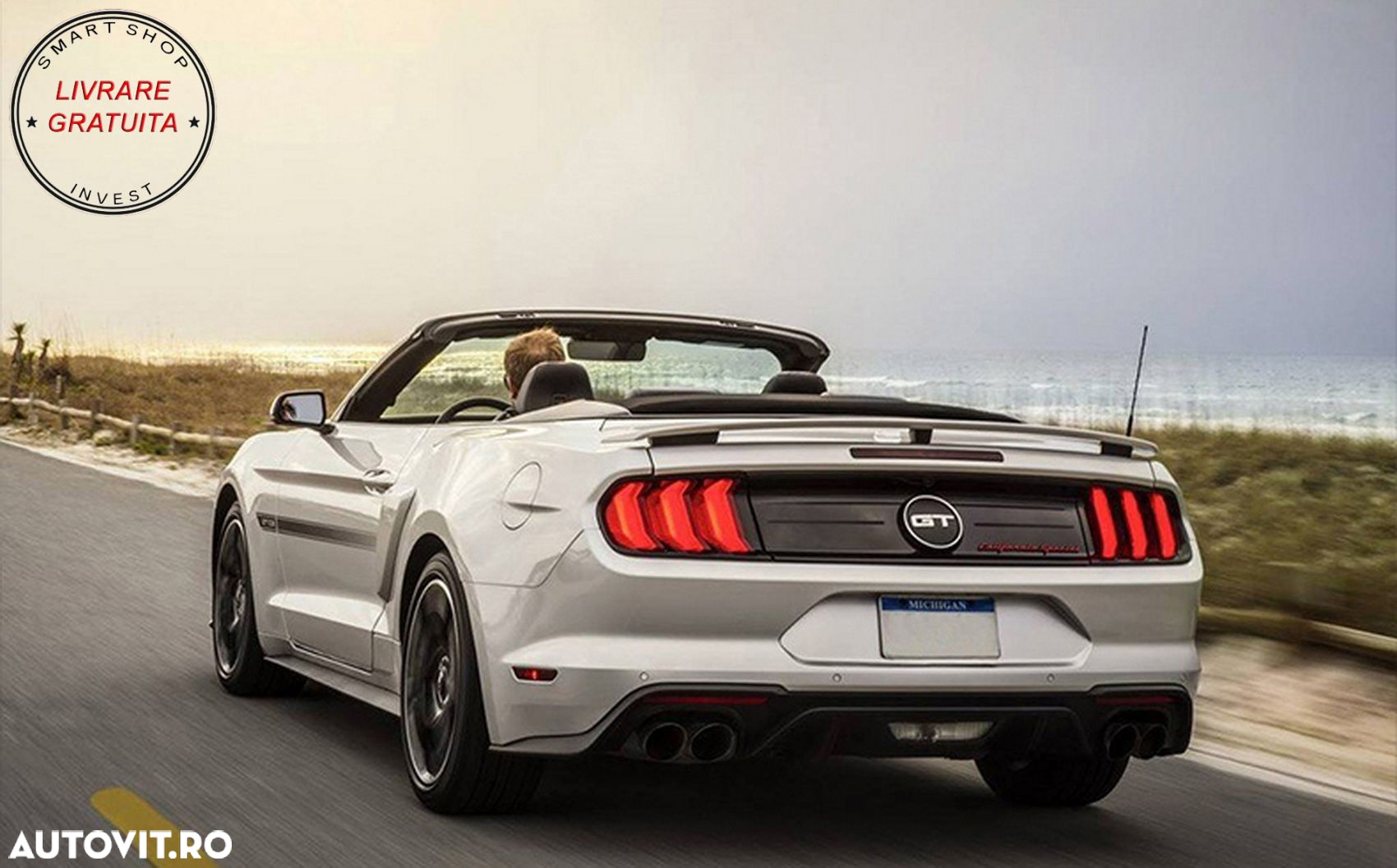 Stopuri Full LED compatibile cu Ford Mustang VI S550 (2015-2019) Semnal Dinamic Se- livrare gratuita - 16