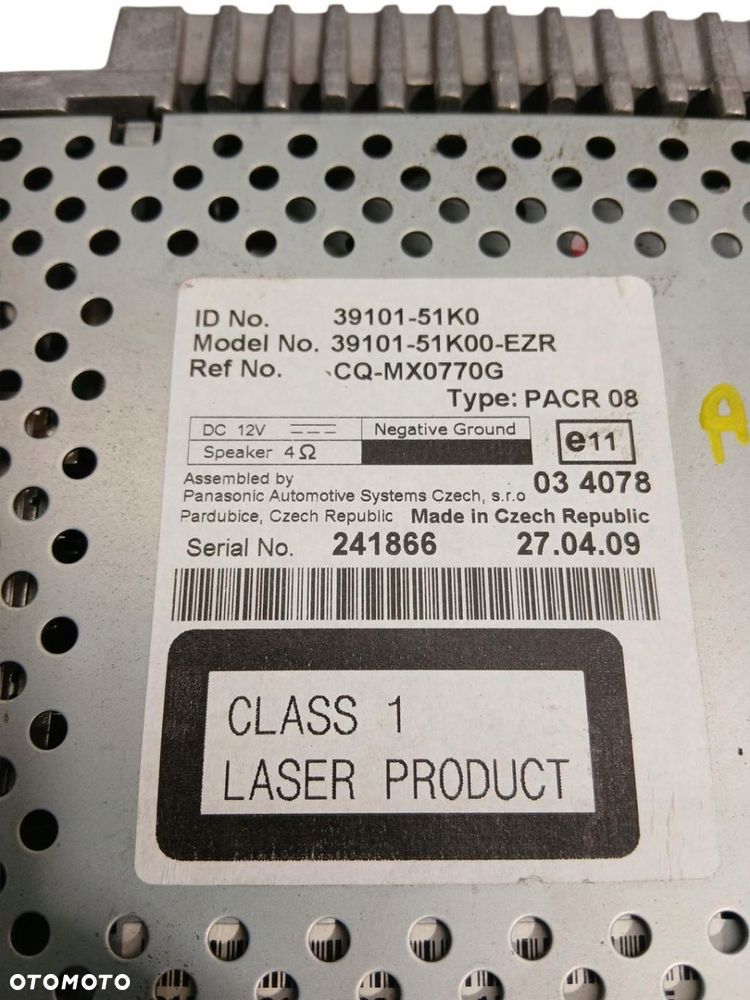 radio cd opel agila b 39101-51k0 39101-51k00-ezr - 3