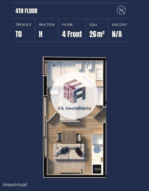 T0 Centro Matosinhos - Ideal para Investimento - Grande imagem: 3/9