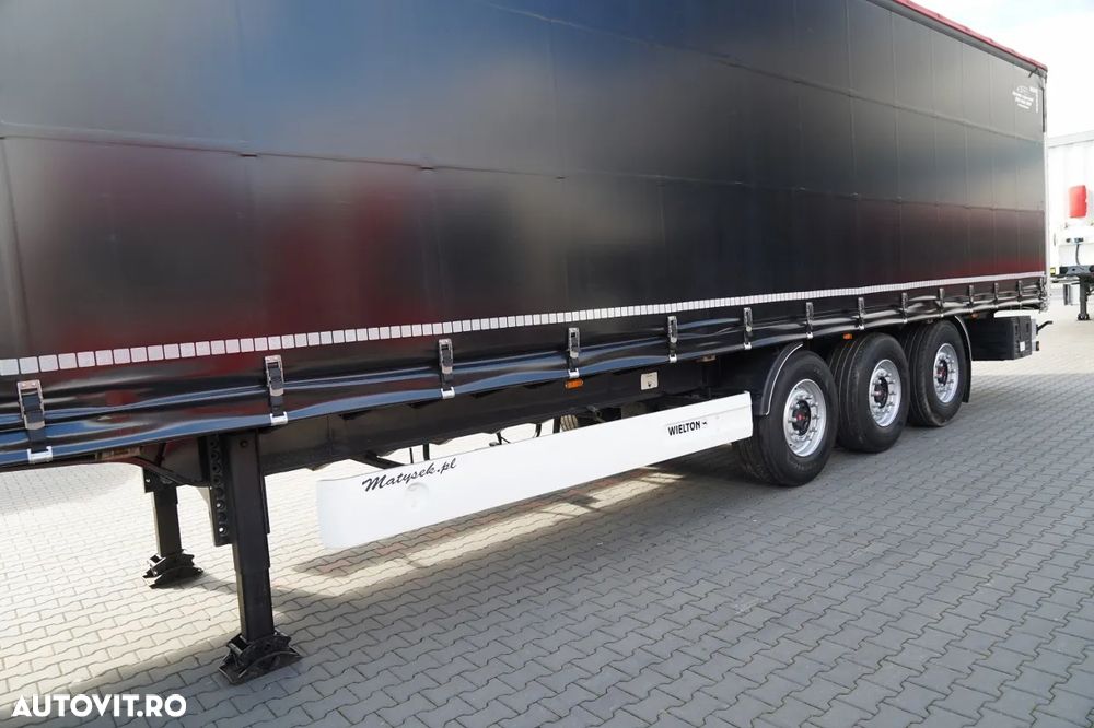 Wielton CORTINĂ STANDARD / REMORCA DIN OȚEL - 9 M / AXĂ CULISANTĂ / SAF / ACOPERIȘ CULISANT / - 10