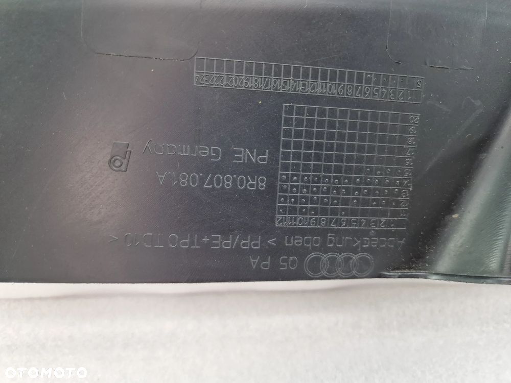 AUDI Q5 LIFT 8R0 11- OSŁONA / NAKŁADKA PASA PRZEDNIEGO PRZÓD , NR 8R0807081A , NR AUKCJI OP86 - 13