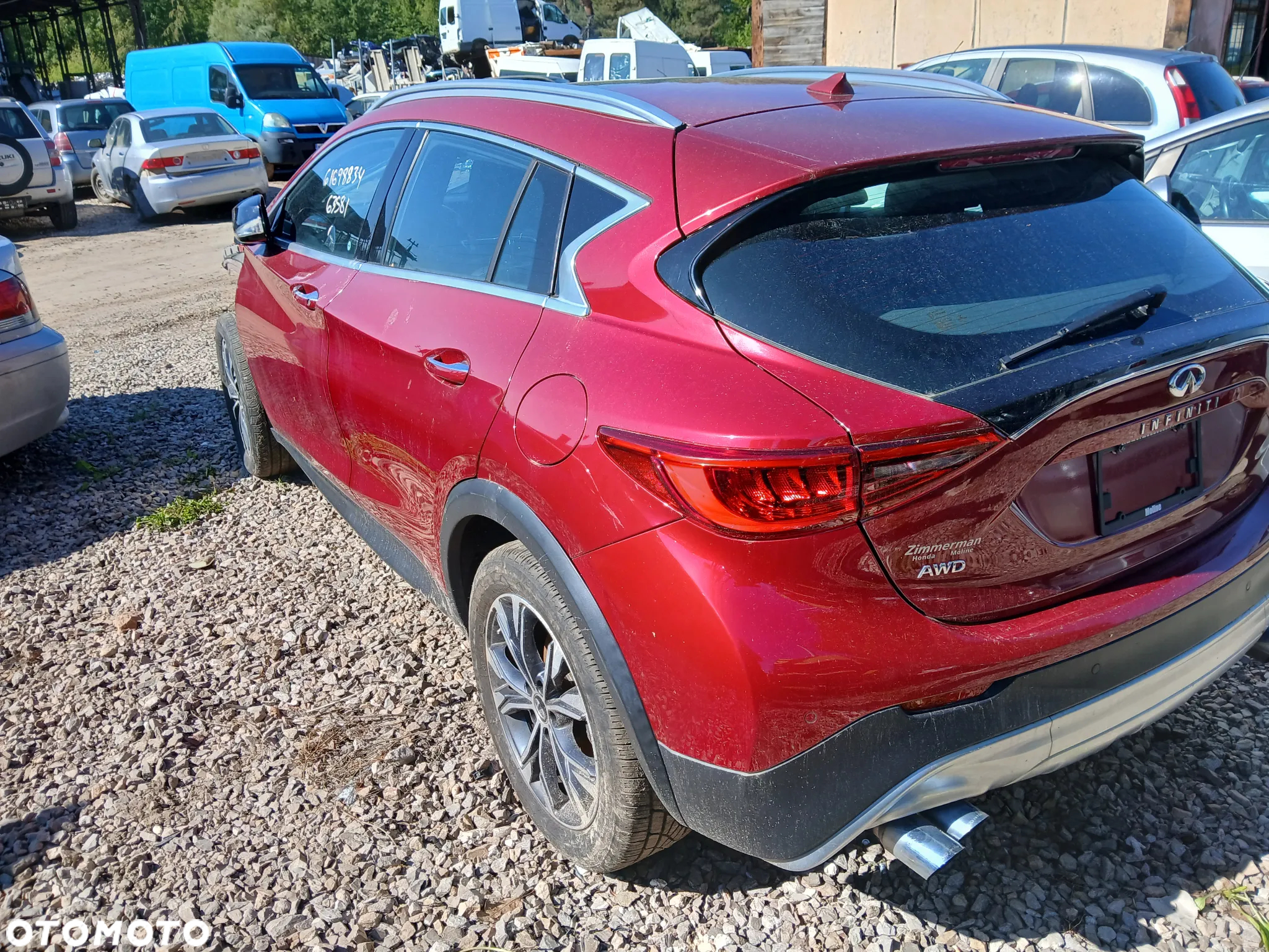 infiniti QX30 ĆWIARTKA ĆWIARTKI FARTUCH POSZYCIE PRÓG PAS SŁUPEK PODŁOGA DACH TUNEL - 2