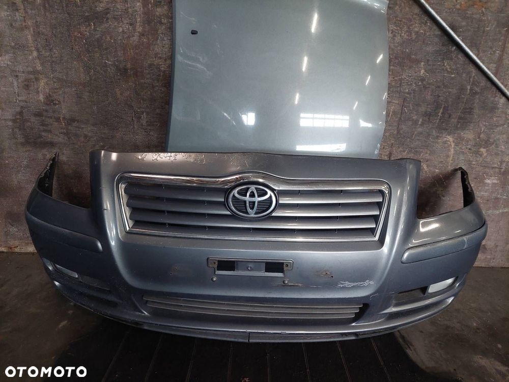 KOMPLETNY PRZÓD MASKA ZDERZAK BŁOTNIKI LAMPY TOYOTA AVENSIS T25 1E5 - 11