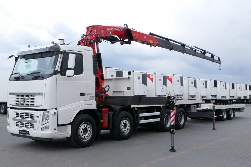 Utilizat Volvo FH 460 / 8X4 / PLATFORM + HDS FASSI F455 + TANDEM METACO ...