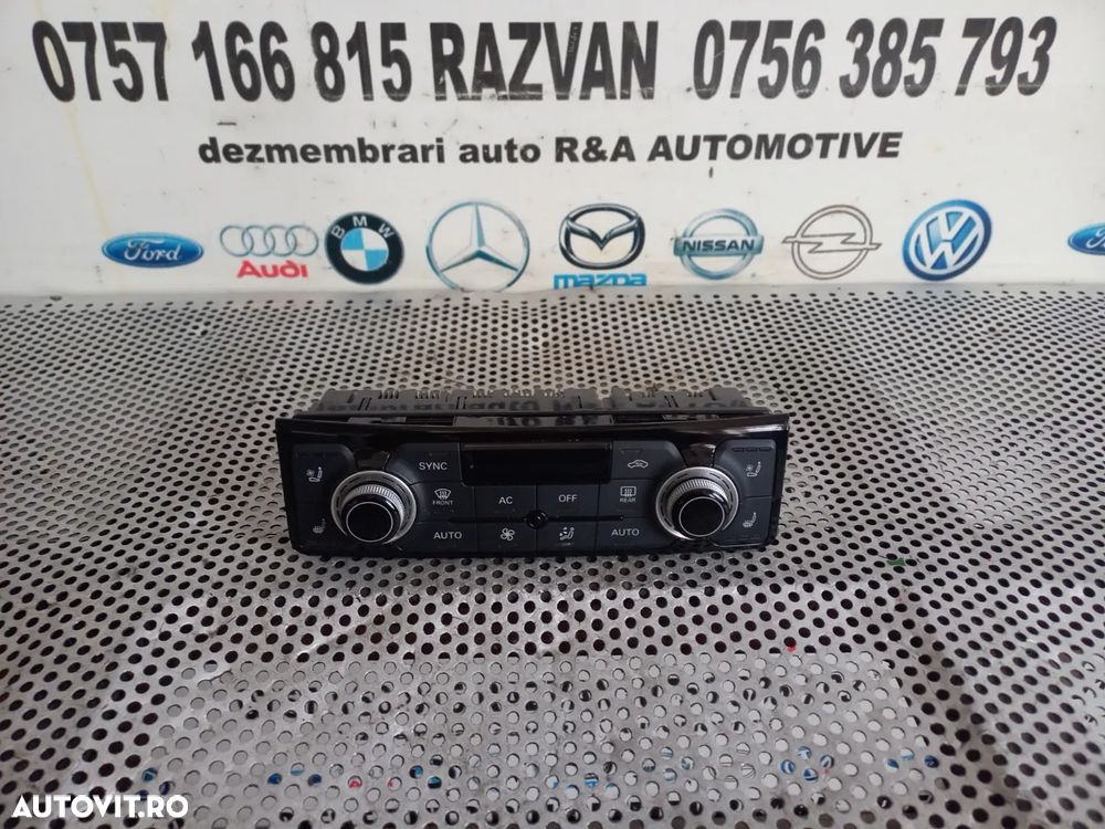 Panou Modul Comenzi Clima Climatronic Dublu Cu Incalzire Si Ventilatie In Scaune Audi A8 4H D4 An 2010-2011-2012-2013-2014-2015-2016-2017 Volan Stanga Cod 4H0820043E Dezmembrez Audi A8 4H D4 3.0 Tdi Quattro Motor CDT Cutie MXU Volan Stanga - Dezmembrari Arad - 3