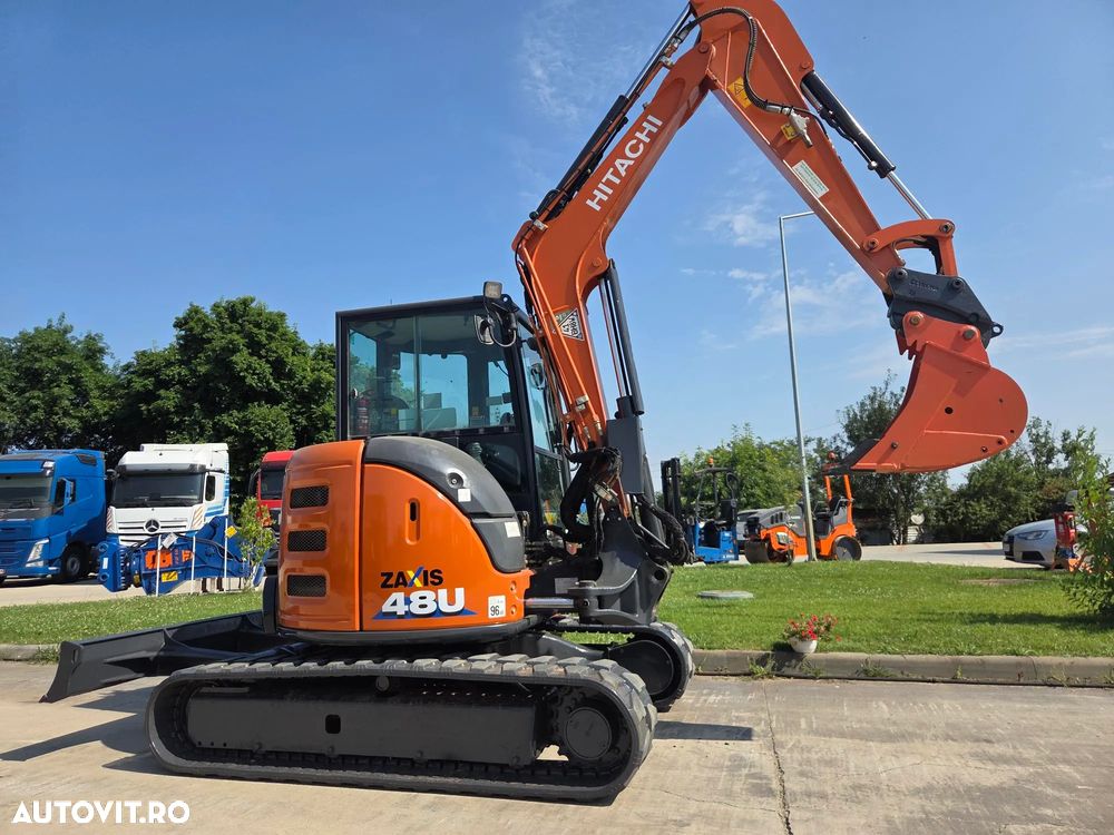 Hitachi ZX48U-6, 2023, 2.658t, 5 TONE, CUPLA RAPIDA+3 CUPE NOI, inst picon pe brate, lama nivelare, ad sapare 4m, ridica 3t, latime 2m, antifurt, aer cond, produs in JAPONIA, posibilitate leasing 4 ani, PROMOTIE 39.500 EUR+tva - 18