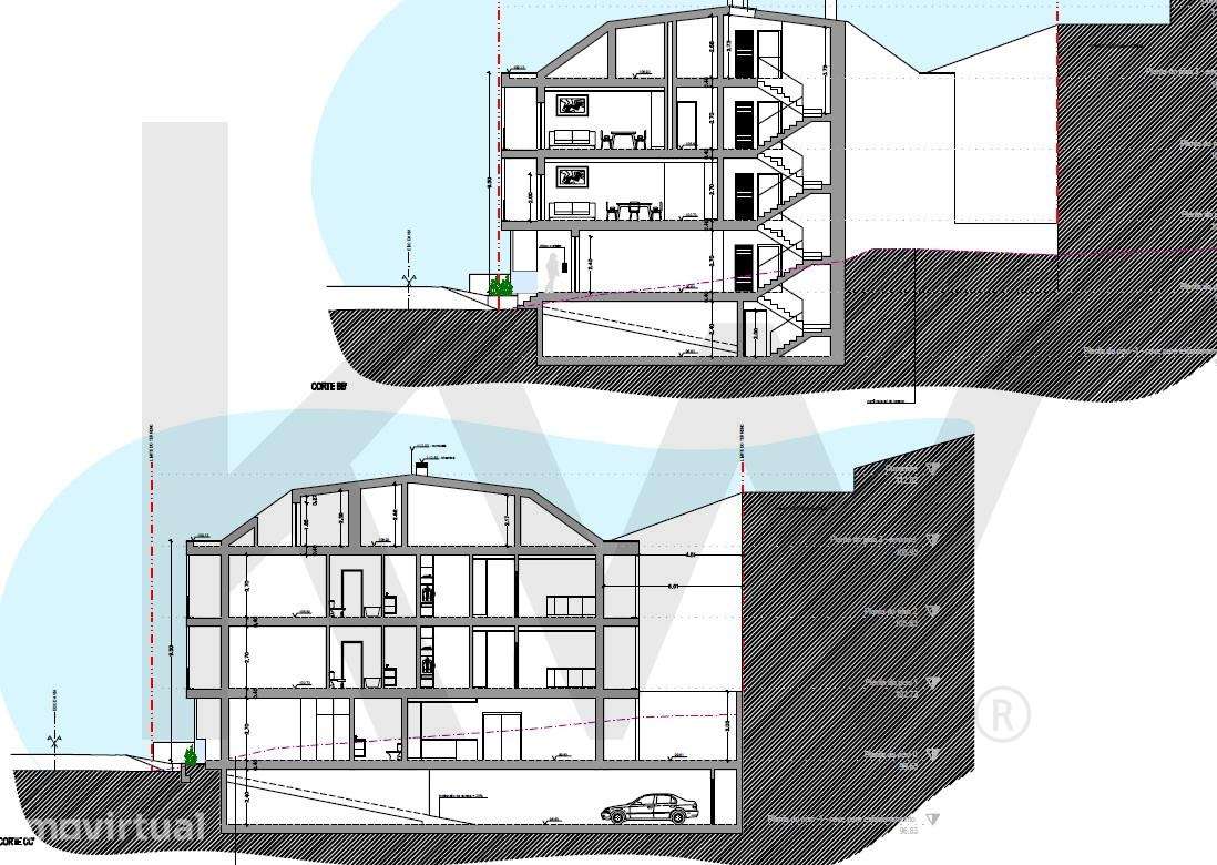 Terreno com projeto aprovado para 5 apartamentos - Livramento  Azueira - Grande imagem: 4/8