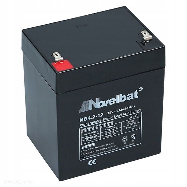 Akumulator PR 12V 4,2Ah AGM L Novelbat do UPS - 1