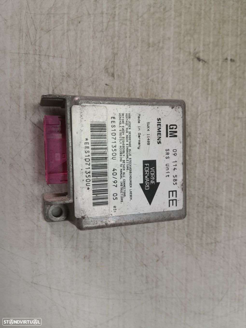 Centralina De Airbags Opel Corsa B (S93) - 3