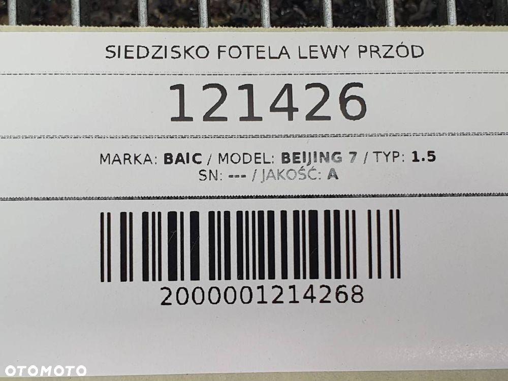 SIEDZISKO FOTELA LEWY PRZÓD GRZANE WENTYLACJA BAIC BEIJING 7 X75 - 9