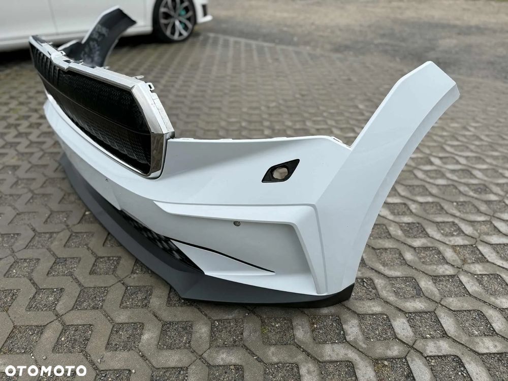 Skoda Enyaq Zderzak Przód przedni komplet Grill spryski 4xPDC LS9R 2020-25r - 12