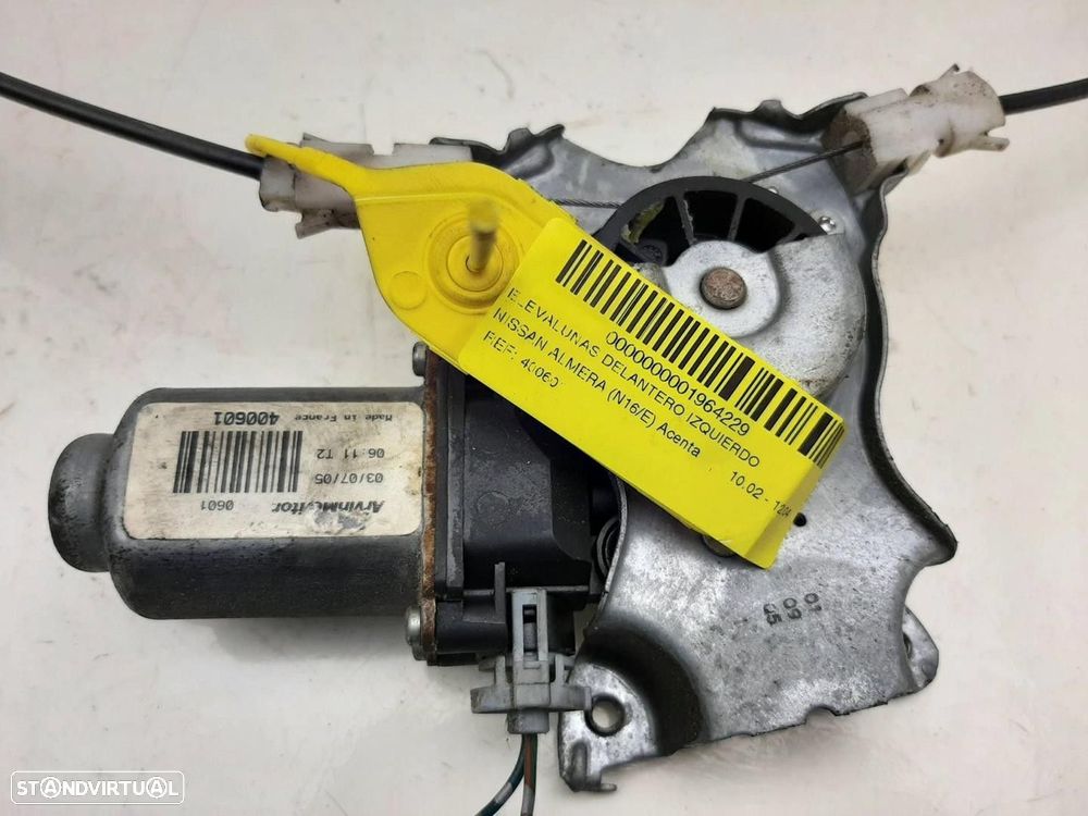 ELEVADOR DE VIDRO FRONTAL ESQUERDO NISSAN ALMERA II 2005 - 2