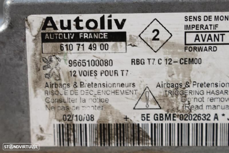Centralina De Airbags Peugeot 308 I (4A_, 4C_)  9665100080 / 610714900 - 2