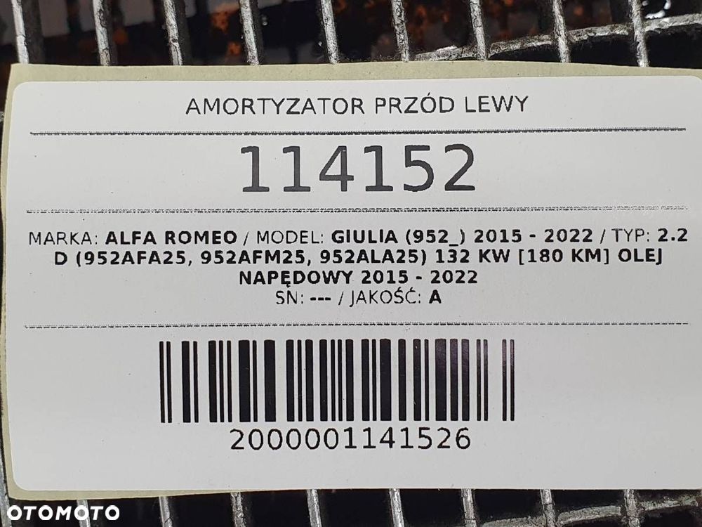 AMORTYZATOR PRZÓD LEWY MCPHERSON ALFA ROMEO GIULIA 2.2 D 50544247 - 7