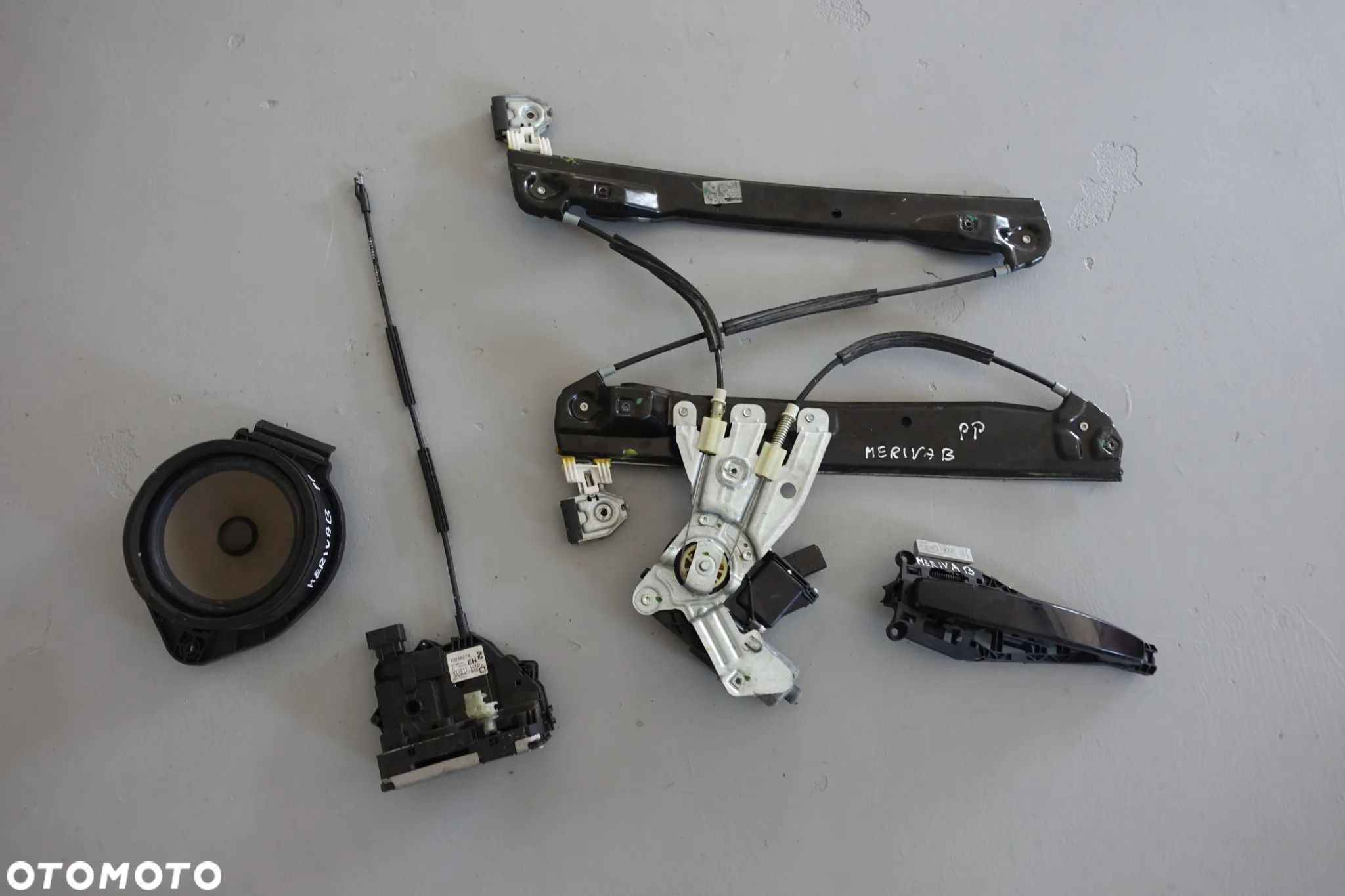 MECHANIZM SZYB PRAWY KLAMKA ZAMEK GŁOŚNIK MERIVA B - 1