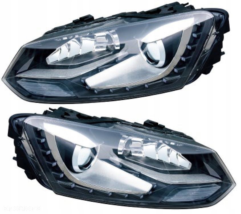 Reflektory Lampy kpl Led Diody Soczewka Xenon-look Vw Polo V 5 6r 6r0 09-17 - 1