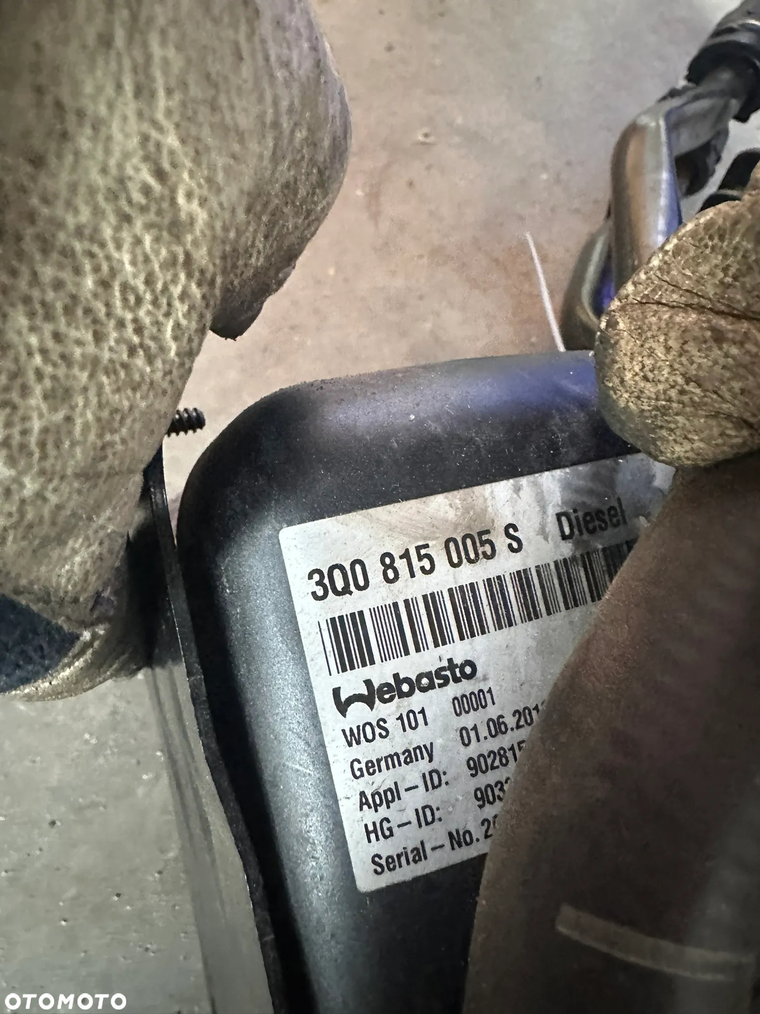 Webasto, ogrzewanie postojowe Vw Passat B8, Golf VII 3Q0815005S - 2