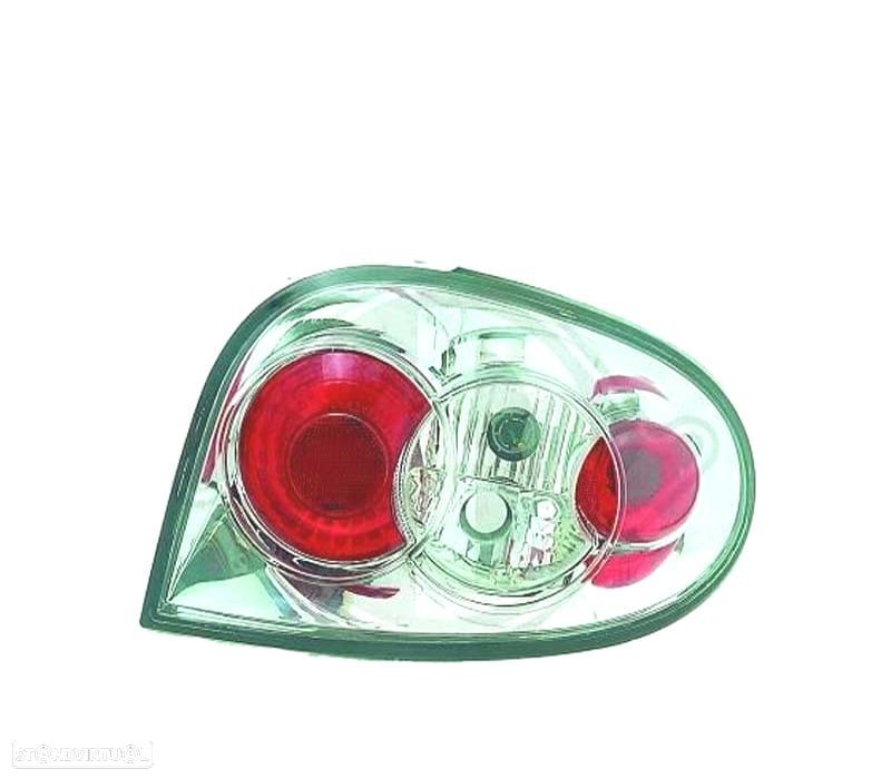 FAROLINS TRASEIROS RENAULT MEGANE 96-99 CROMADO - 1