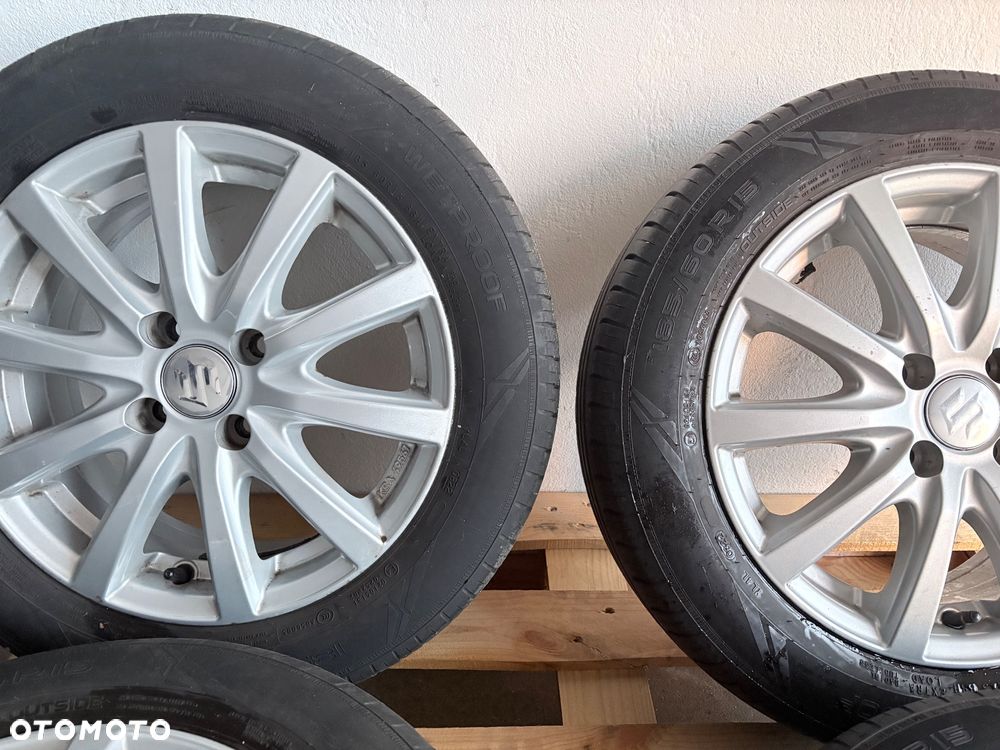 Komplet kół z felgami aluminiowymi i oponami letnimi R15 - stan BARDZO DOBRY !!! - 4