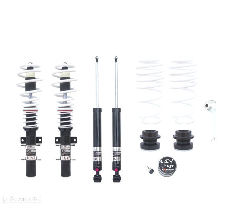 KIT SUSPENSÃO REGULÁVEL NJT EXTREM SEAT IBIZA 6L 02-08 - 1