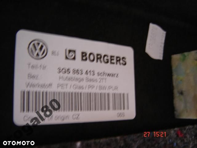 VW PASSAT B8 SEDAN 3G5 TAPICERKA BAGAŻNIKA PÓŁKA - 2