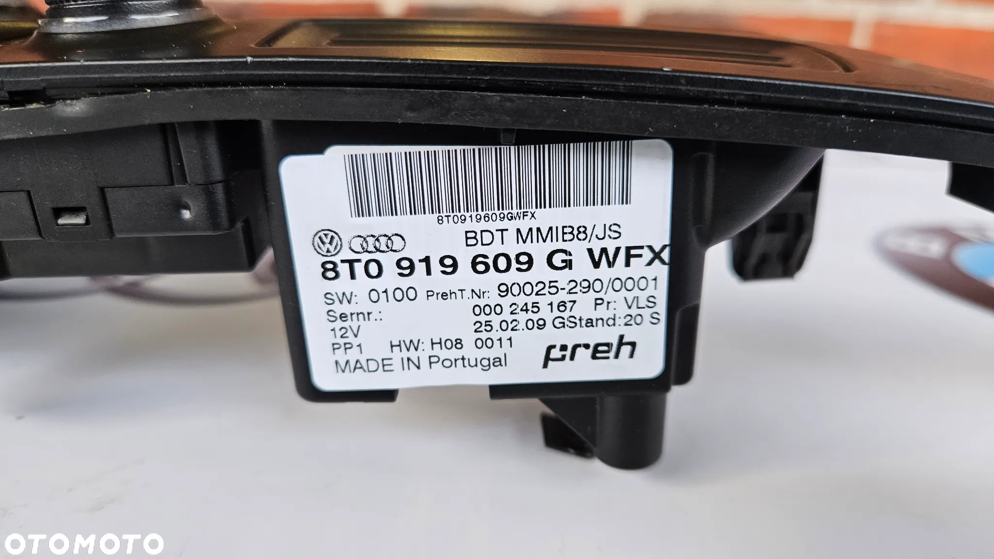 Audi A5 8T A4 B8 Panel sterownia MMI Włącznik Sterowanie  8T0919609G - 9