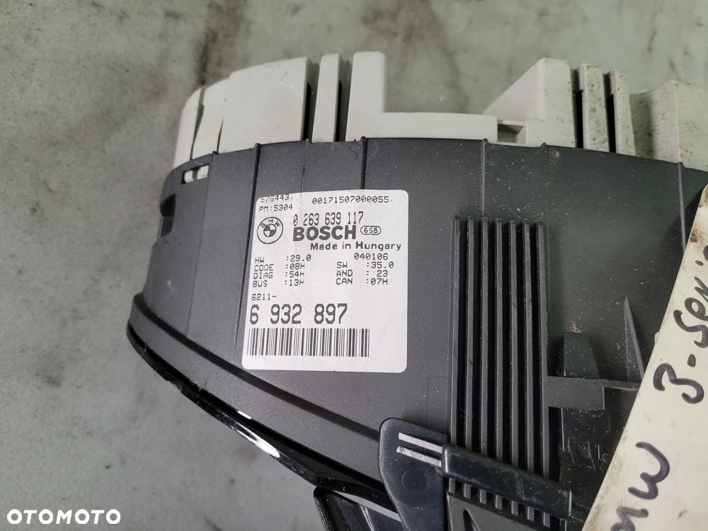 Licznik prędkościomierz BMW seria 3 E46 2,0 D 6932897 0263639117 - 3