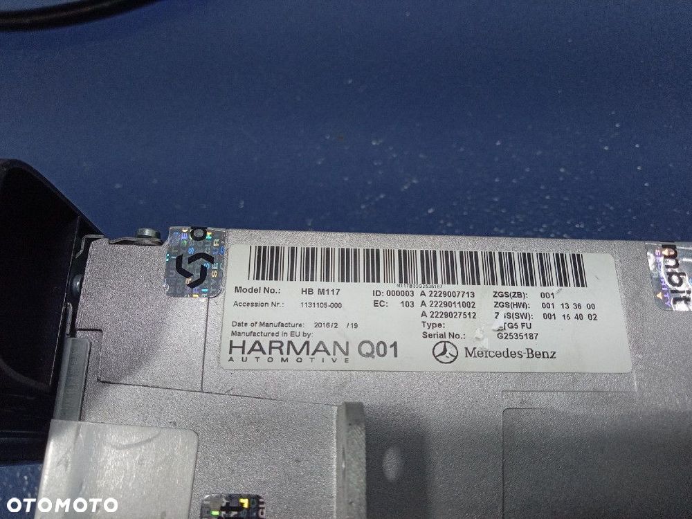 MERCEDES S KLASA W222 TUNER MODUŁ RADIA NAVI NTG5 A2229007713 - 5