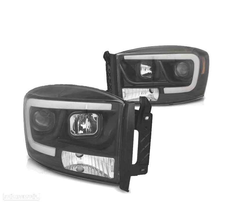 FARÓIS OPTICAS RAM 06-08 LUZ DIURNA LED PRETO - 4