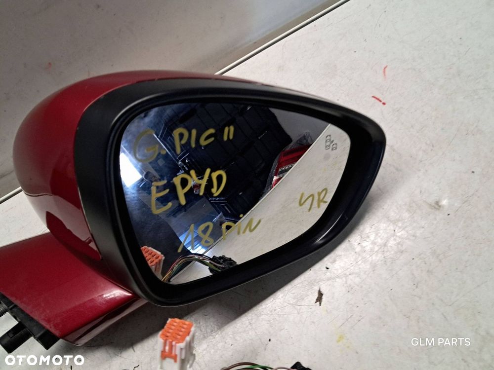 citroen c4 grand picasso ii prawe lusterko 18 pin 10+8 kolor epyd asystent - 2