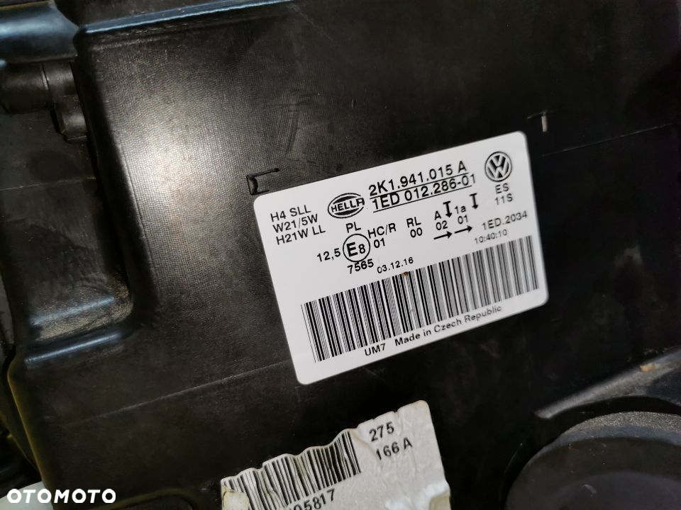 VW CADDY LAMPA LEWA PRZOD 2K1941015A - 5