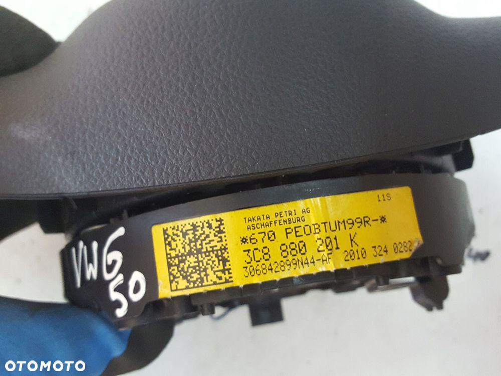 VW GOLF 6 VI 08-13r PODUSZKA AIRBAG KIEROWCY 3C8880201K - 5