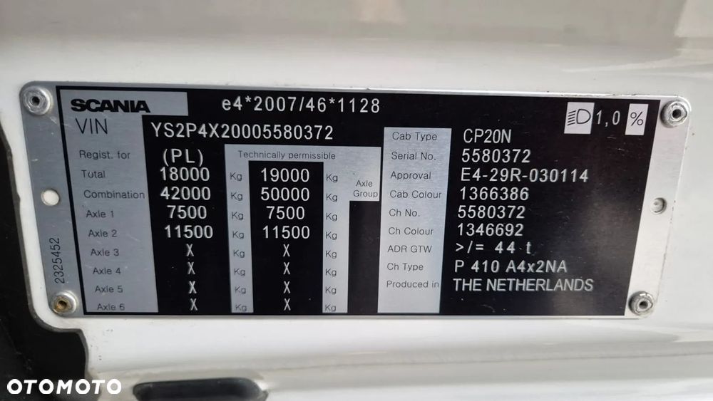 Scania P410///* 2020///* RETARDER///* PEŁNY ADR///* HYDRAULIKA///* LEKKA///* 7200KG///* LEDY///* ALUFELGI///* WAGA///* STAN BARDZO DOBRY - 22