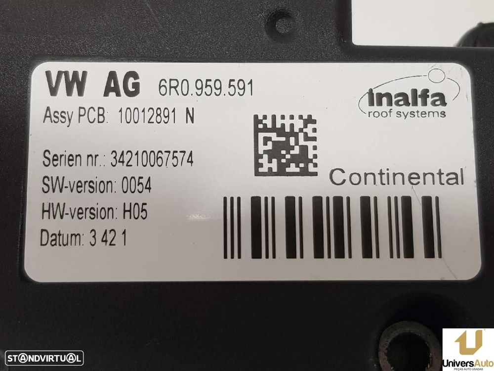 MOTOR TECTO ELECTRICO VOLKSWAGEN SCIROCCO 2011 -6R0959591 - 1