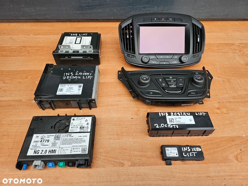 RADIO NAWIGACJA WYŚWIETLACZ KOLOROWA KOMPLET OPEL INSIGNIA A PO LIFT 2.0 HMI 23474779 26202389 - 1