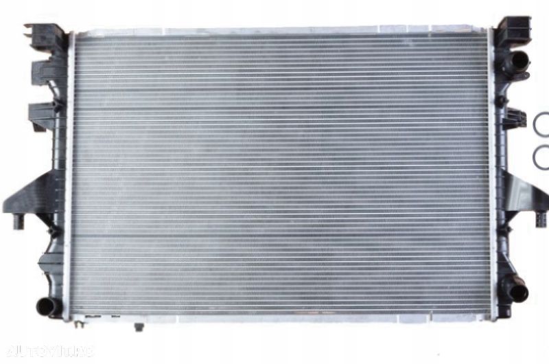 Radiator racire Vw Transporter T5, Transporter/Multivan/Caravelle 05.2003-11.2009 2, 5 Tdi 120kw Cv Manuala Diesel, cu/fara AC, cu conectori rapizi intrare/iesire, 710x468x34, Cu lipire fagure mecanica - 1