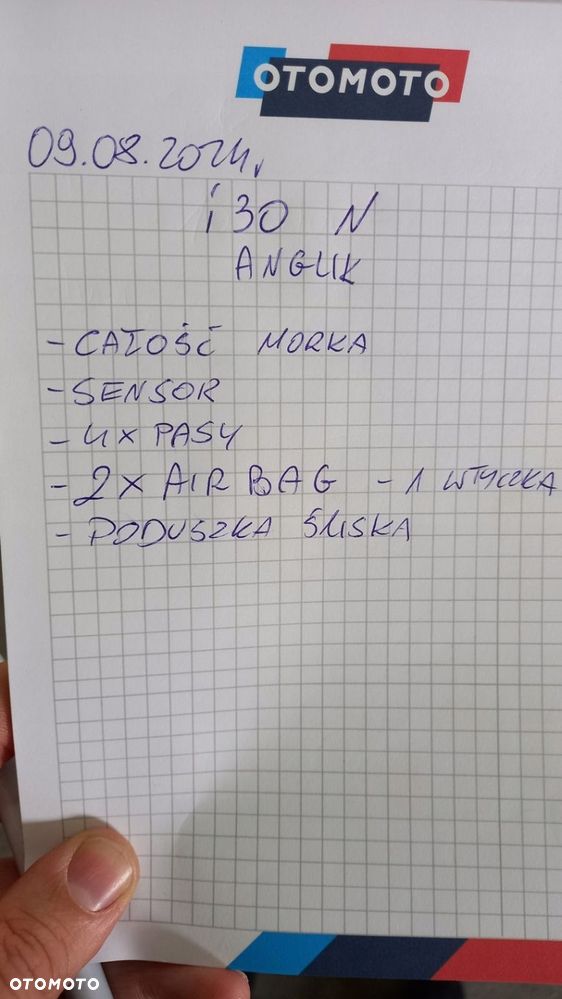 HYUNDAI i30N i30 N KONSOLA DESKA ROZDZIELCZA PULPIT PODUSZKA AIRBAG PASY UK - 9