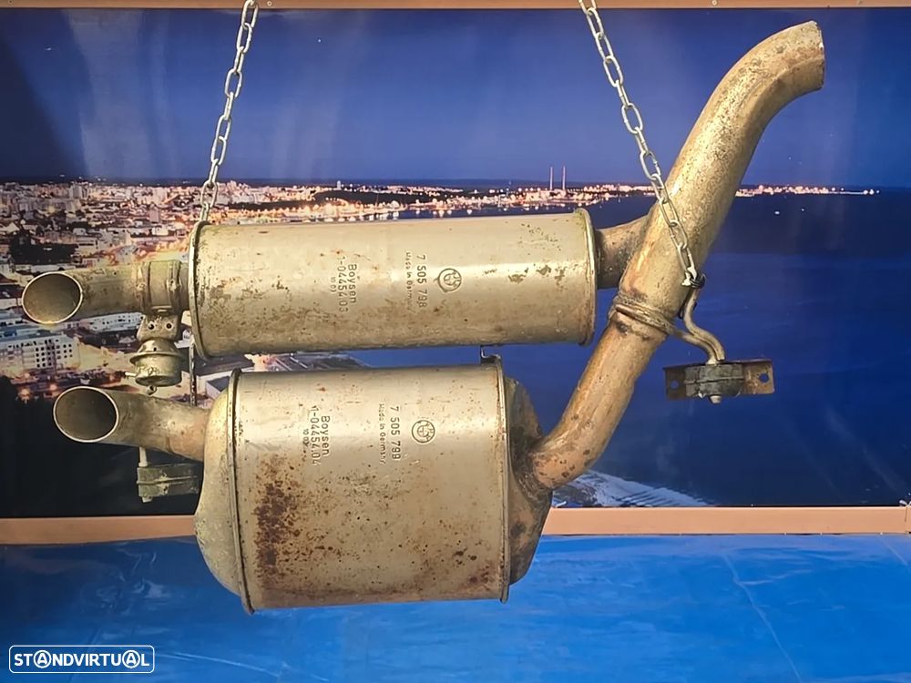 BMW Série 7 E65 E66 745i V8 Silencioso Traseiro panela de Escape Muffler OEM Original 2001- - 1