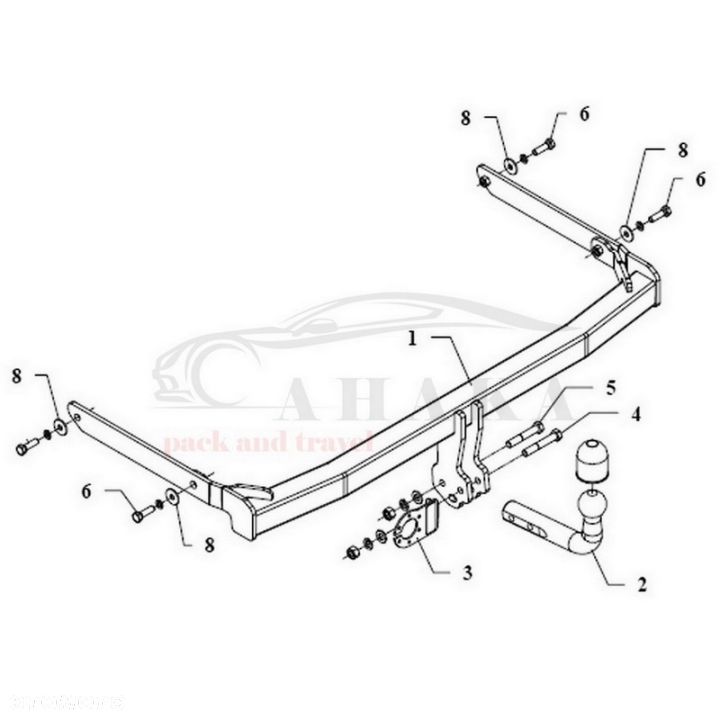 Hak Holowniczy Odkręcany Do Ford Fiesta Hatchback 2005-2008 - 5